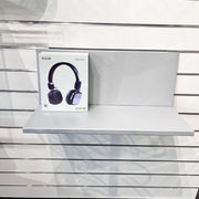 Metal shelf, slanted, light aluminum. 59 x 20 x H25.5