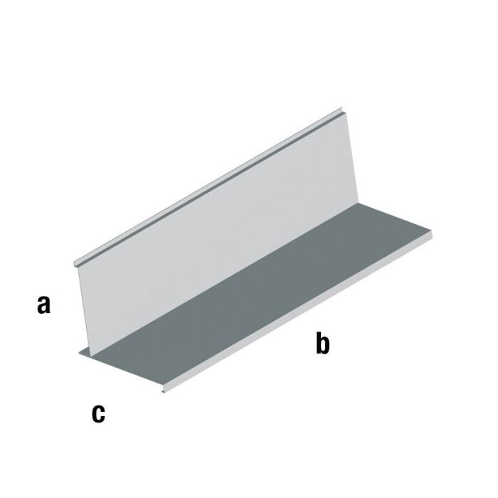 Metal shelf, slanted, light aluminum. 90 x 20 x H25.5