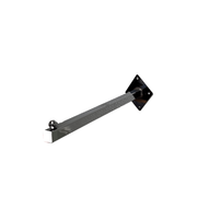 Front hinge for wall, straight. Chrome with white end cap.