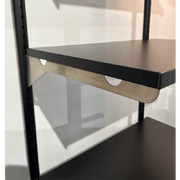 Shelf bracket - left. 37 cm. Brushed satin. B-MT