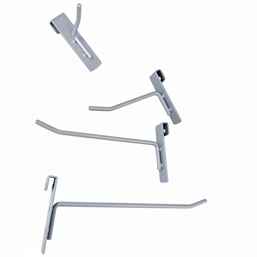 Product hook for grid or jewelry stand, zinc, 5 cm