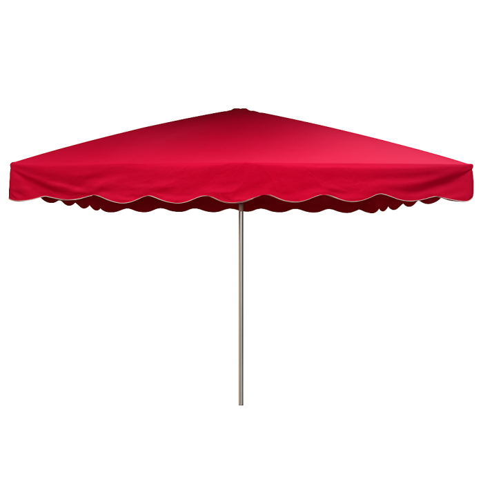 Market umbrella. Red. 3.5×2.4 m. H 240 cm.