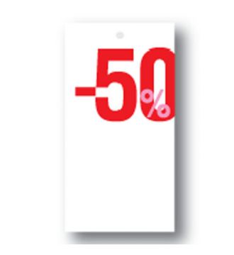 Discount tag 20% in label format for textile gun