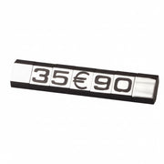 Price tag set, 360 pcs with stand. Silver L7 x H9.5 mm.