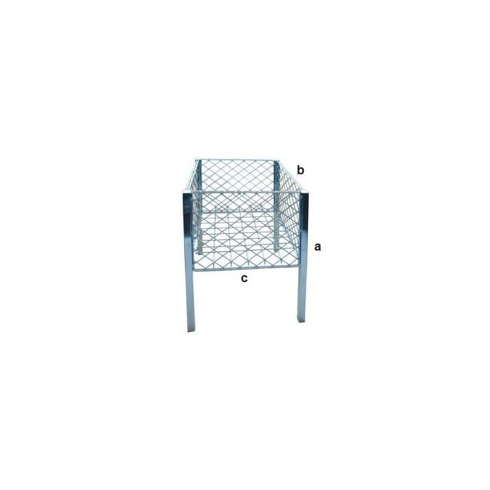 Trådgadekurv 50 cm med hjul til butik
