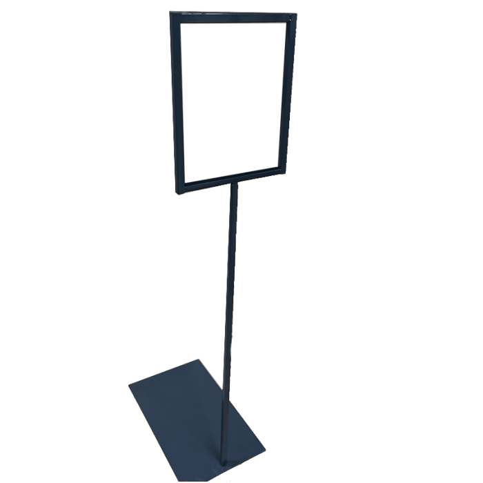 Sign holder with base, A5. ANTHRACITE GRAY