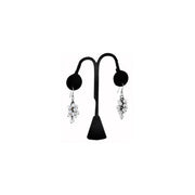 Ear piercing display 1 pair. Black flock. H 12 cm.