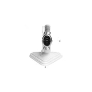Ur display. Limited white leather on triangular base. H 7.5 cm.