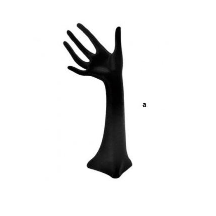 Jewelry hand. Woman. H30cm. Black flock