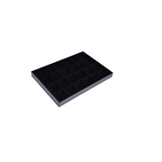 Jewelry tray 24 compartments. Black flock