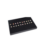 Jewelry tray for rings, holes. Black flock