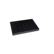 Jewelry tray 36 compartments. Black flock