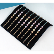 Jewelry tray for bracelets. Black flock