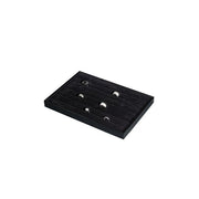 Jewelry tray for rings (7 rows). Black flock