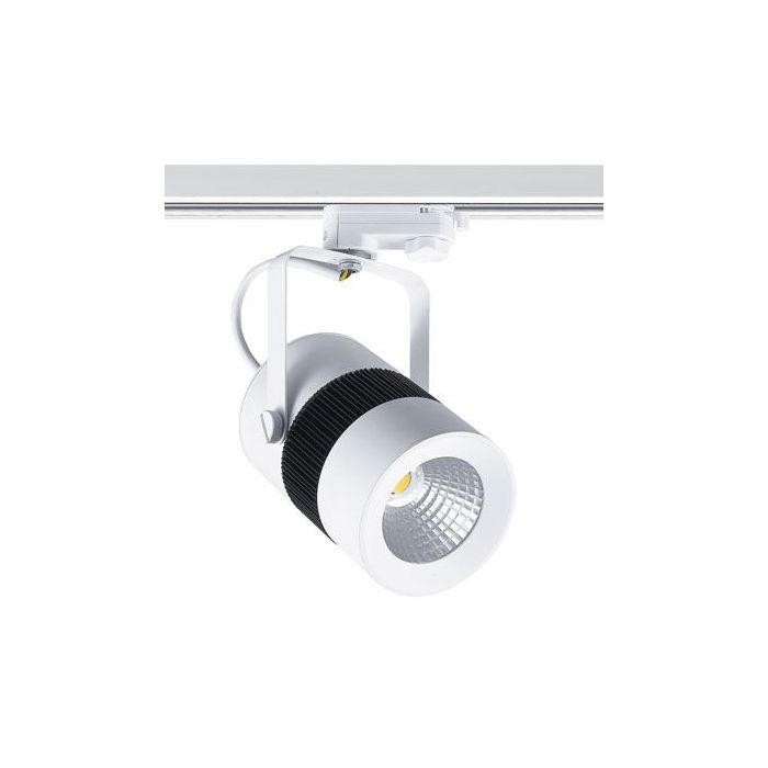 Lamp20 LED spotlight for 3-phase track, with LED light source, 20W, 24°, K4200, 1300-1400 lumens, white.