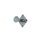 Backdrop curtain for fitting room or behind counter, with single hook, chrome