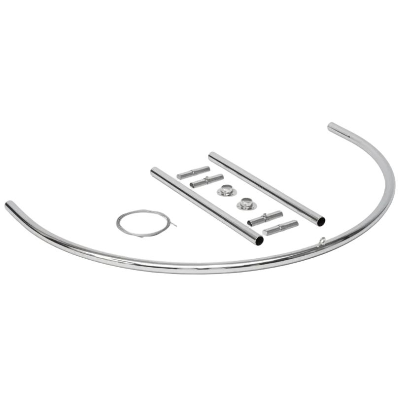 Curtain rod, Half circle. Chrome