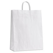 Paper bag with twisted handles. H 44 cm. White