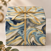 Gift wrap paper B 50 cm. Marble look, coated paper. 100 m.