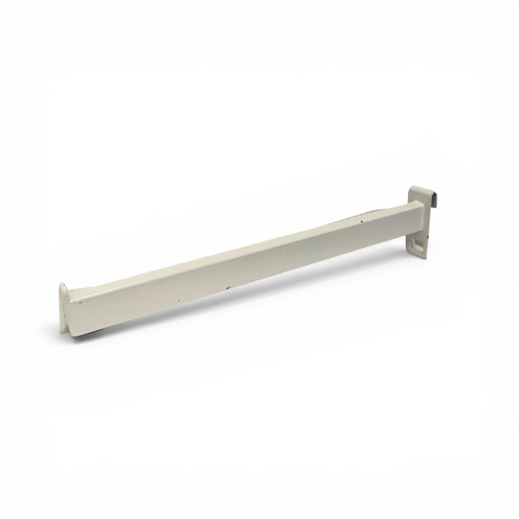 Straight front hinge for grid. White - 30 cm