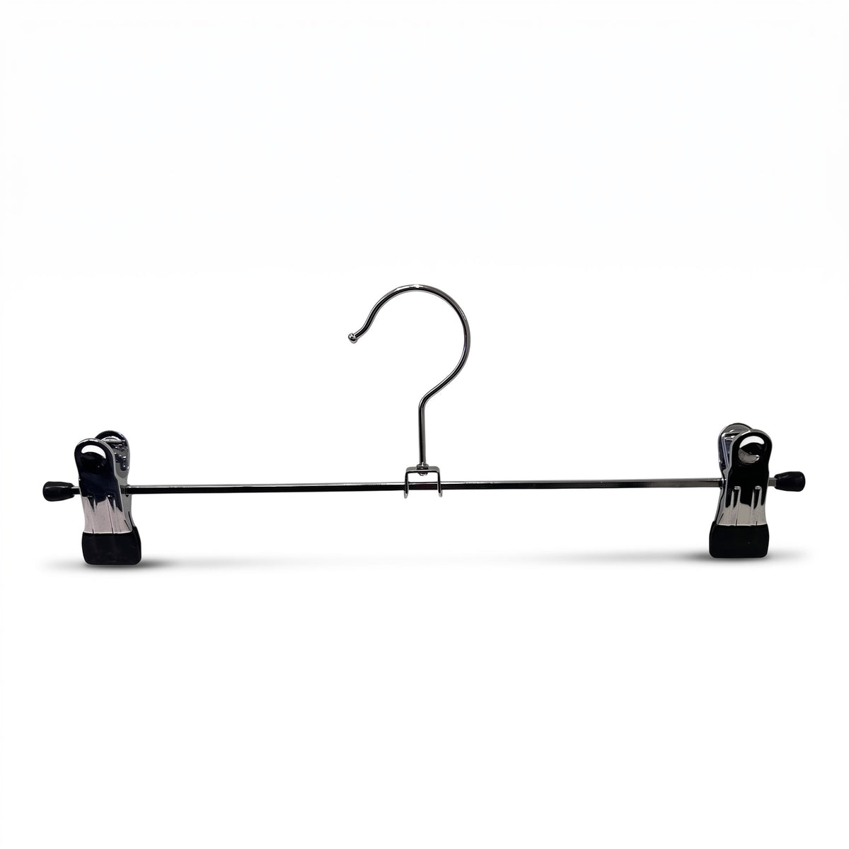 Clamp hanger, metal hanger (W 30 cm.) - 100 pcs. Black. Trouser hanger