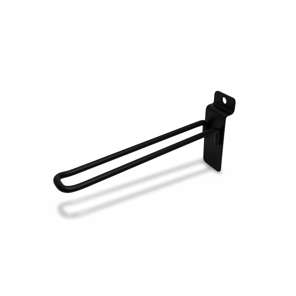 Euro hook for panel, black, 20 cm