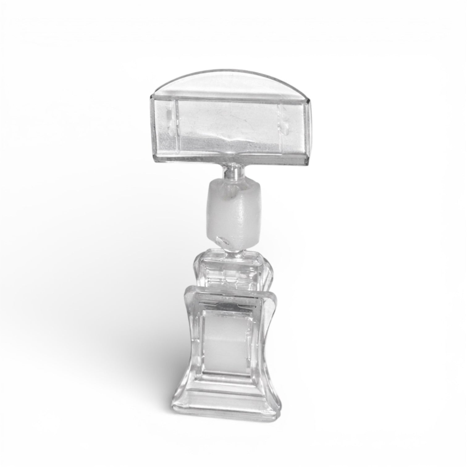 Clear Grip sign holder, small, with narrow holder, clear acrylic