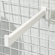 Straight front hinge for grid. White - 30 cm
