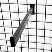 Straight front hinge for grille. Black - 30 cm