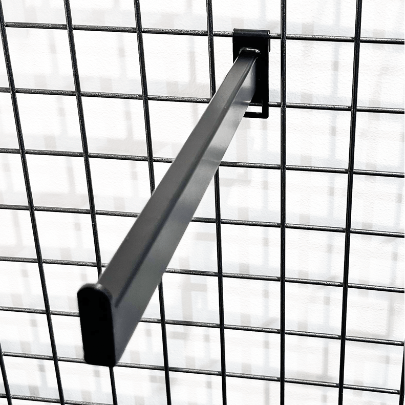 Lige fronthæng t/ gitter. Sort - 30 cm