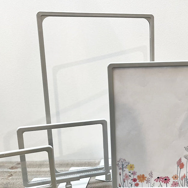 Sign holder, A3, with insert panel, plastic, light gray