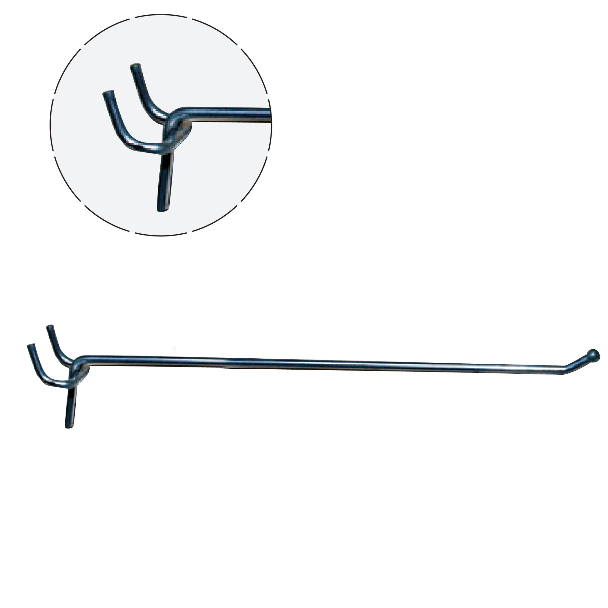 Galvaniseret discountkrog 20 cm til rillepanel og hulplade