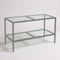 Luton table with clear glass tops, titanium, 160 x 80 x H80 cm