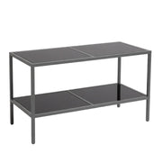 Luton table with black melamine tops, titan, 160 x 80 x H80 cm