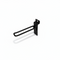 Euro hook for panel, black, 10 cm