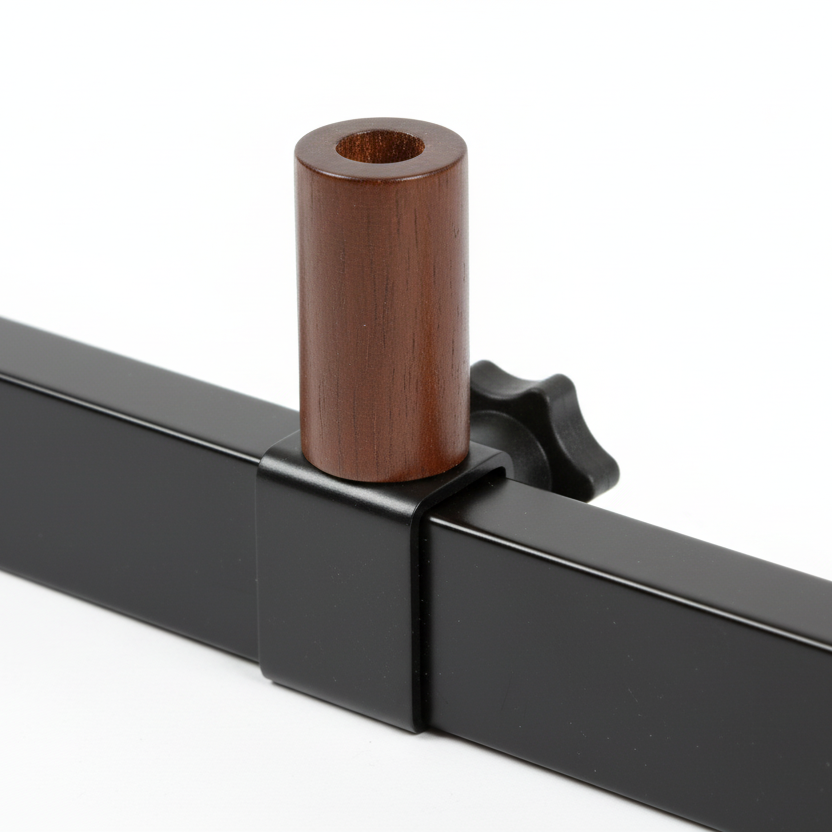 Fittings for 12 mm sign frames, decorative and hanging rod, chrome