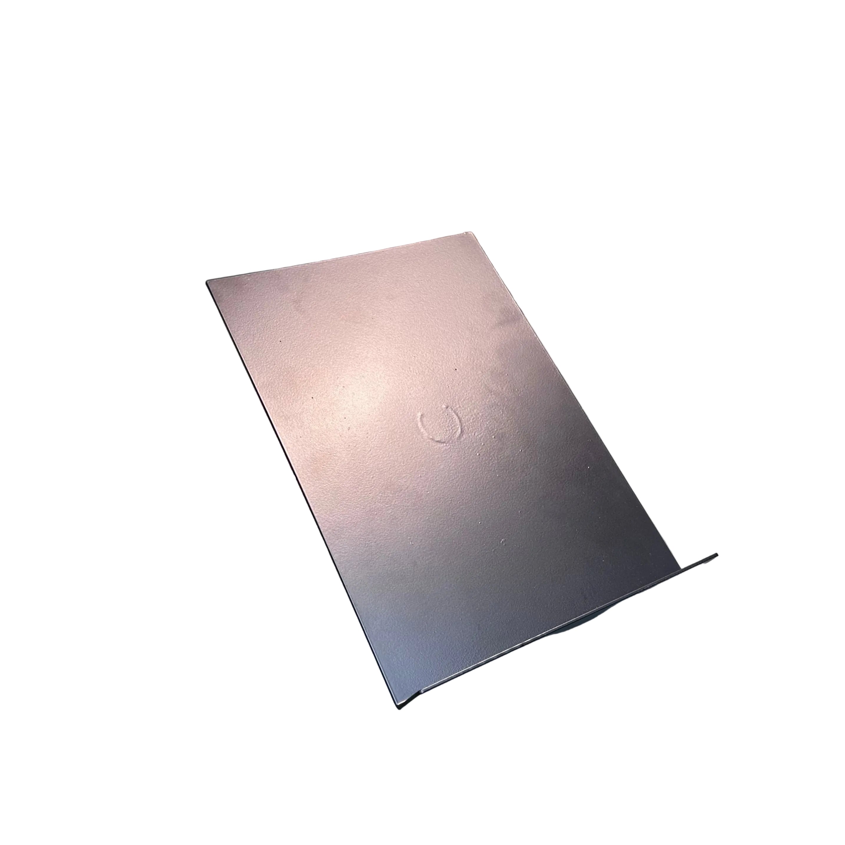 Brochure holder for floor. Plate (22 x 31) with front edge for brochures, shirts, etc. H66-122 cm. Heavy base