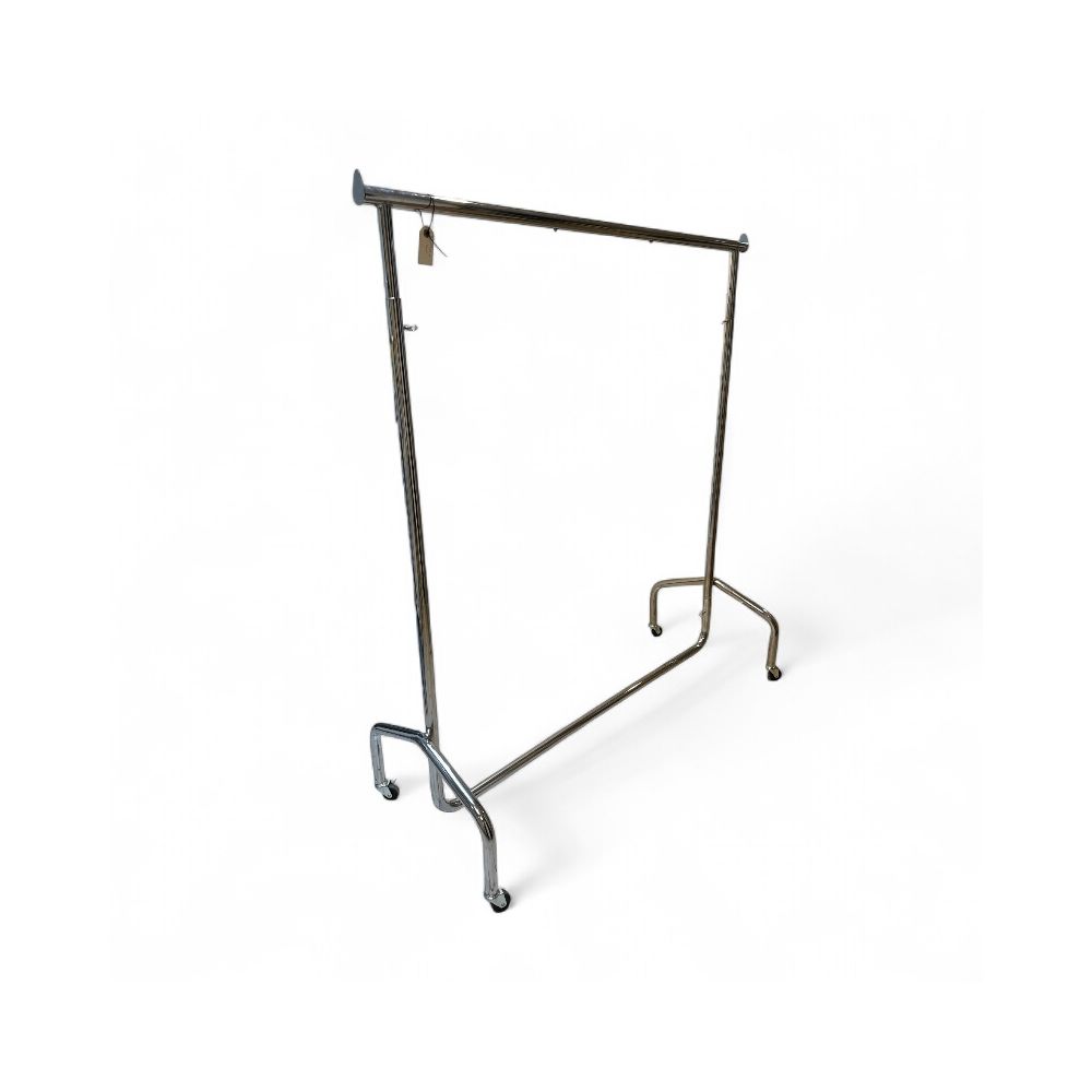 Sample item - Super garment rack with rubber castors, adjustable, chrome, B140-220 x D55 x H146-190 cm