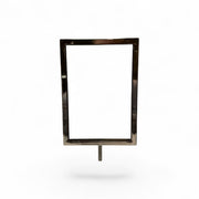 Sign frame, A5, metal, chrome.
