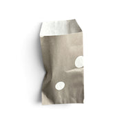 Gift bag, gray with dots. H 13.5 cm. 250 pcs.