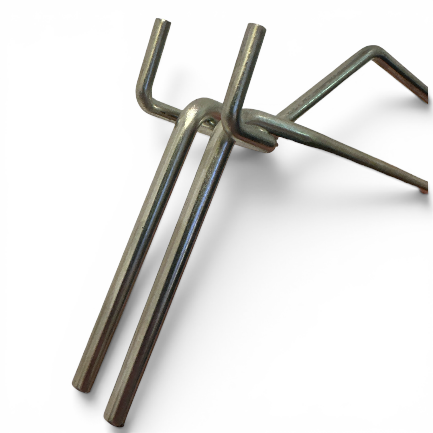 Eurokrog til hulplade, zink, 30 cm, m/ t-stykke t /prisskilt, ZINK. Ø 6mm
