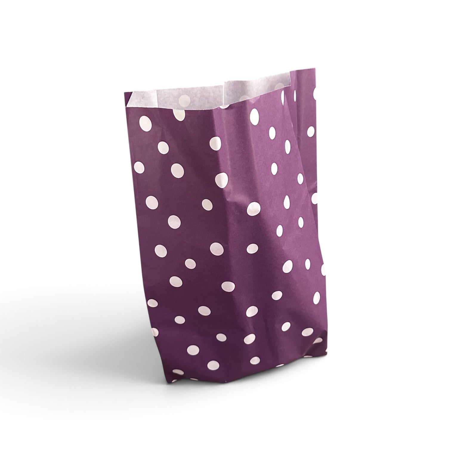 Gift bag, purple with polka dots. H49 cm. 250 pcs.
