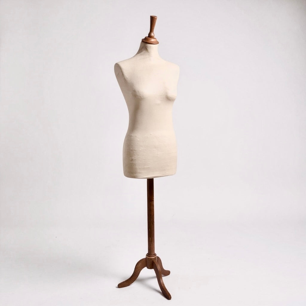 Damegine - lang krop - 3-ben - valnød