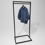 Clothing rack, black, B80 x D50 x H180 cm. Frame clothes stand