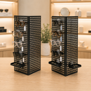 Black angled metal display – set of 2 pcs. Price per pc.