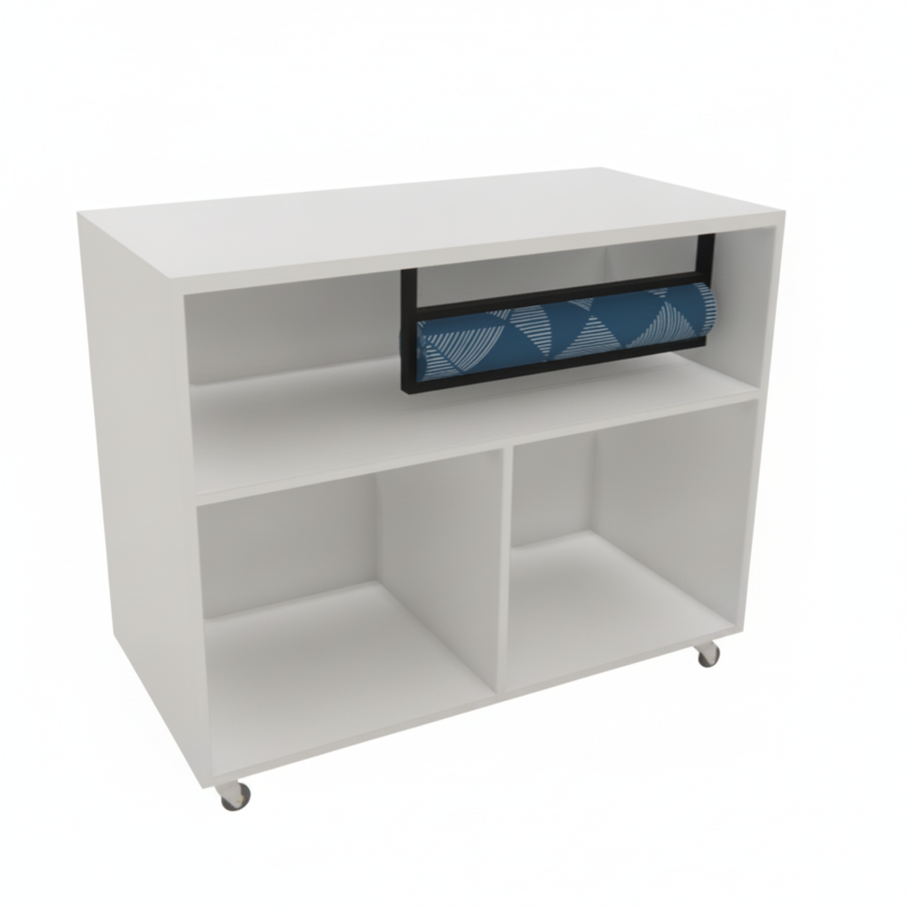 Packing counter - Frame-disk, white. B110. Incl. paper roll holders