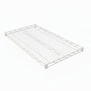 Tubo shelf, wide, white, 122 x 46 cm, without logo.
