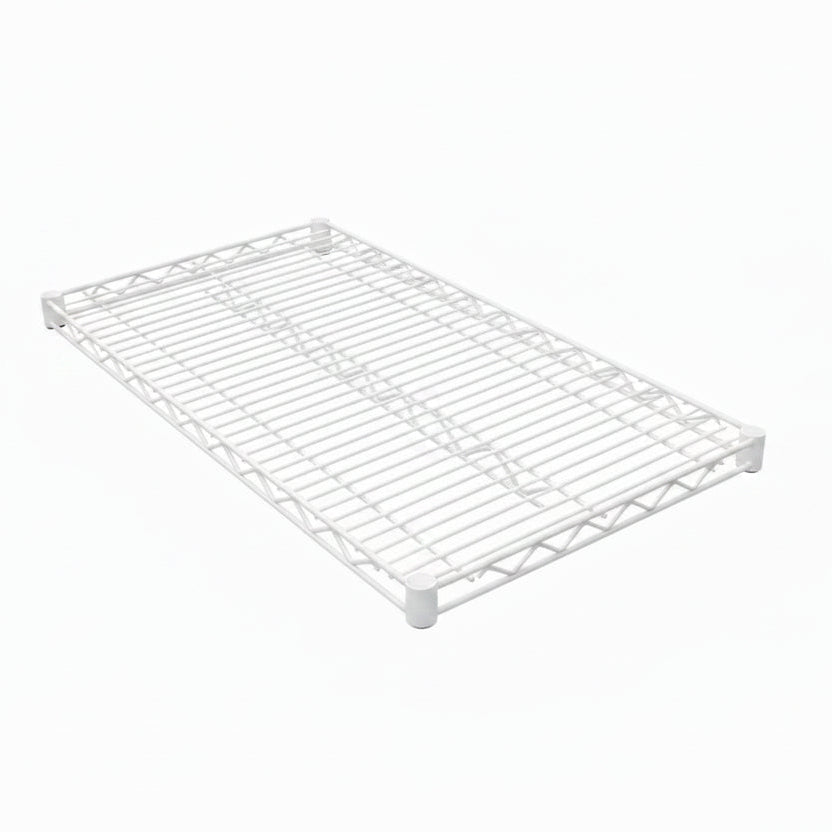 Tubo shelf, wide, white, 122 x 46 cm, without logo.