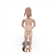 Girl child mannequin 7-8 years. Sculpted hair