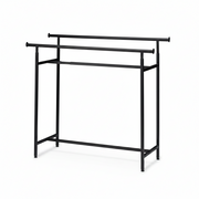 Twin, double rack, height-adjustable, black, W150 x H122-170 cm